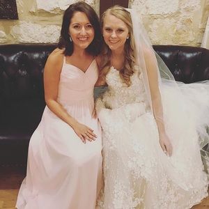 Azazie Amari Blushing Pink Bridesmaids Dress